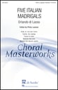 Five Italian Madrigals SATB choral sheet music cover